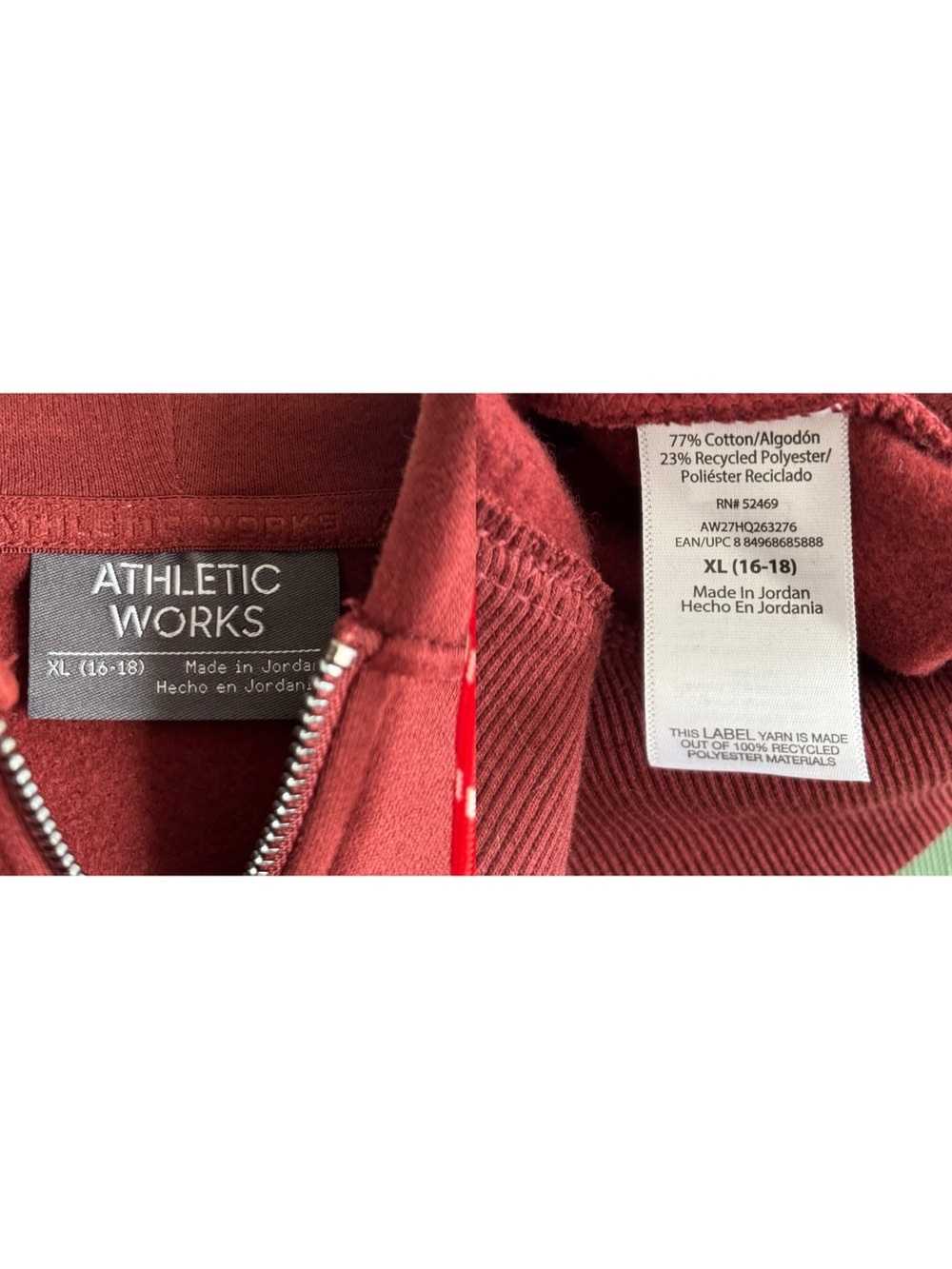 Women’s XL Oversized Full Zip Fleece Hoodie Two Way Zip Rich Cognac 16-18 - Picture 13 of 14